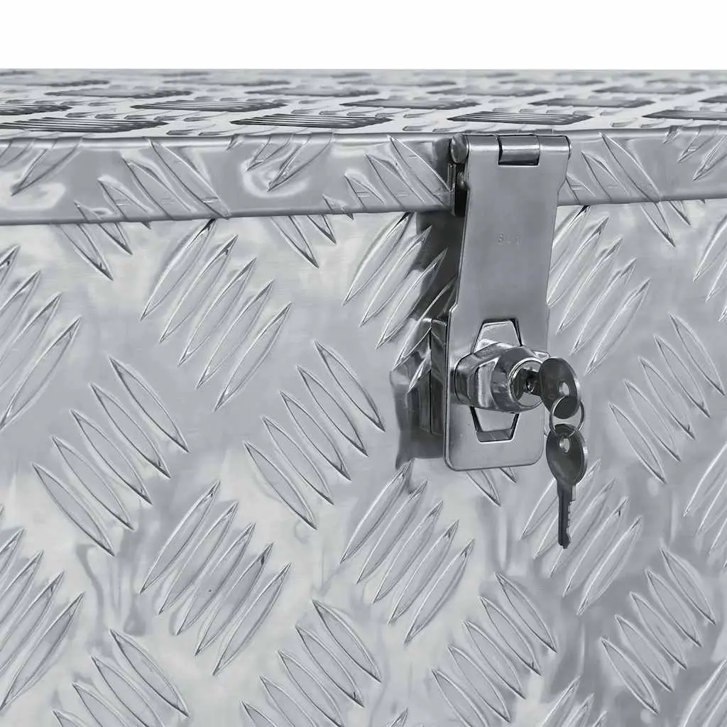 Aluminium Box Silver Compact Lightweight Storage Tool Transport with Locking System