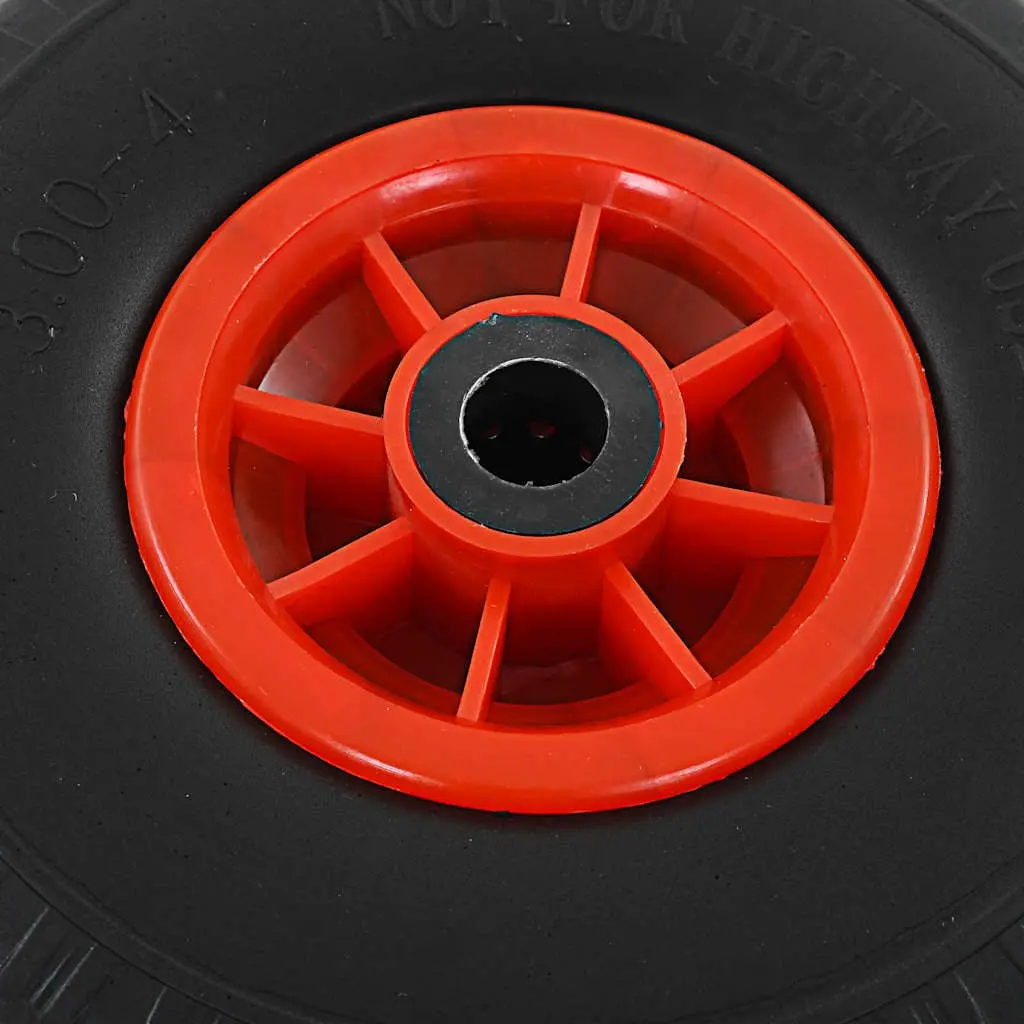 Sack Truck Wheels Solid PU Puncture-Proof 3.00-4 Heavy-Duty 2 Piece