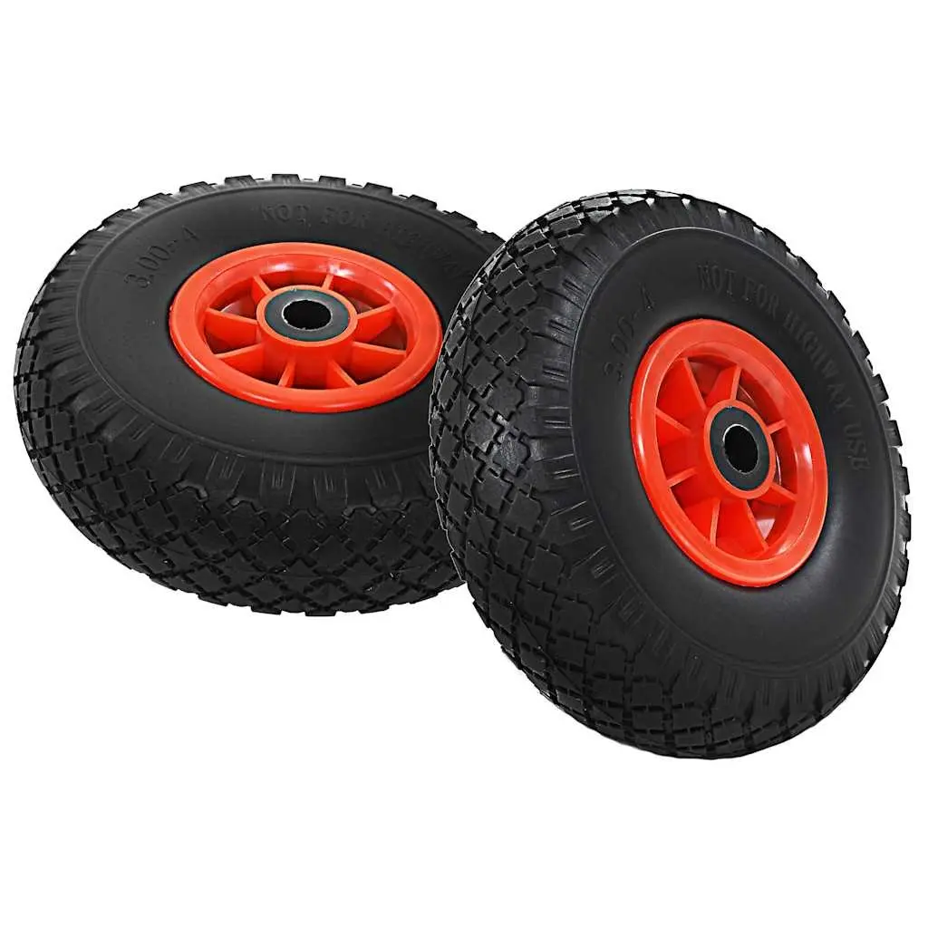 Sack Truck Wheels Solid PU Puncture-Proof 3.00-4 Heavy-Duty Spare