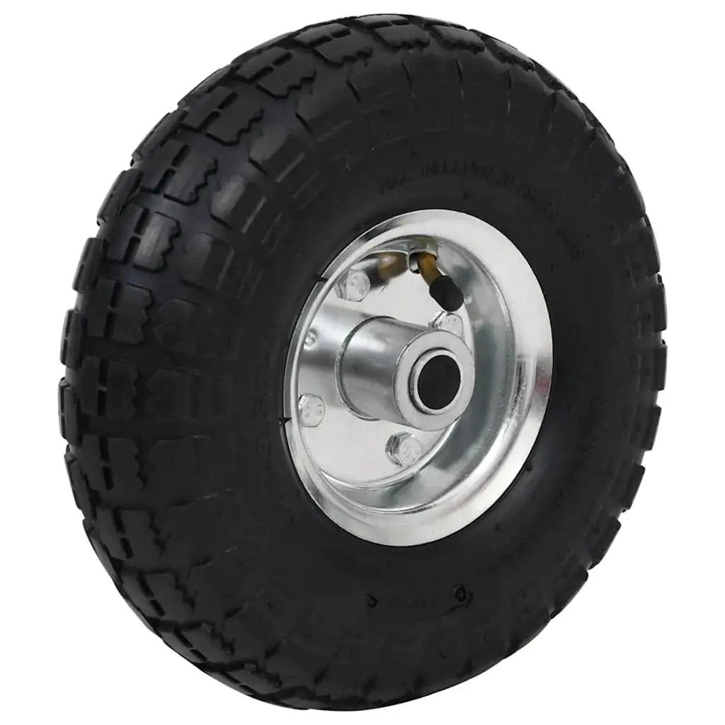 Sack Truck Spare Wheels 2pc Rubber Pneumatic Tyres Heavy Duty Hand Trolley Cart