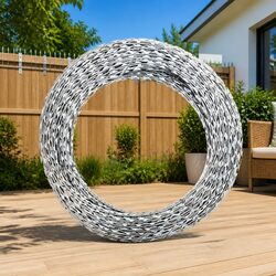 300m Concertina Razor Wire in Galvanised Steel for Outdoor Use