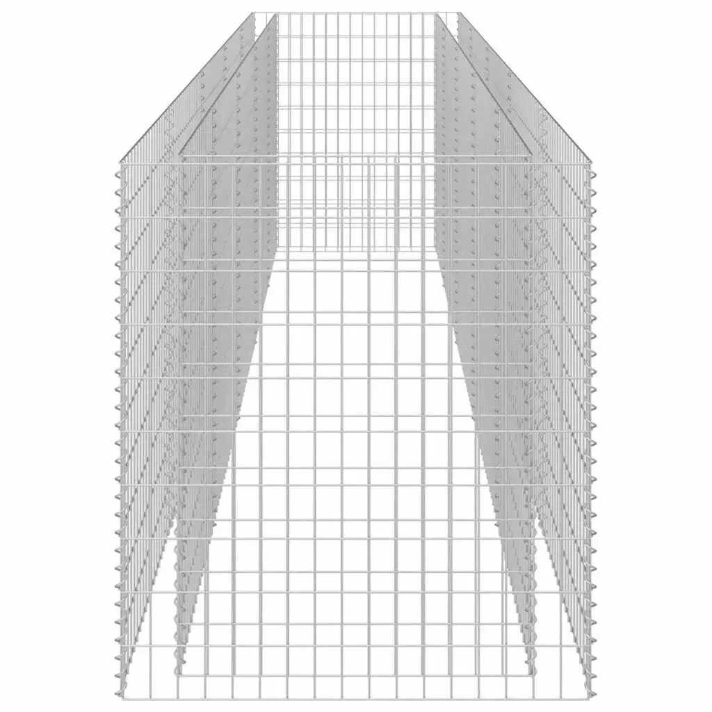 Gabion Raised Garden Bed Silver 450x90x100cm Galvanised Steel Planter Border