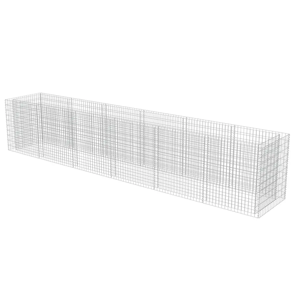 Gabion Raised Bed Silver 540x90x100 cm Galvanised Steel Construction