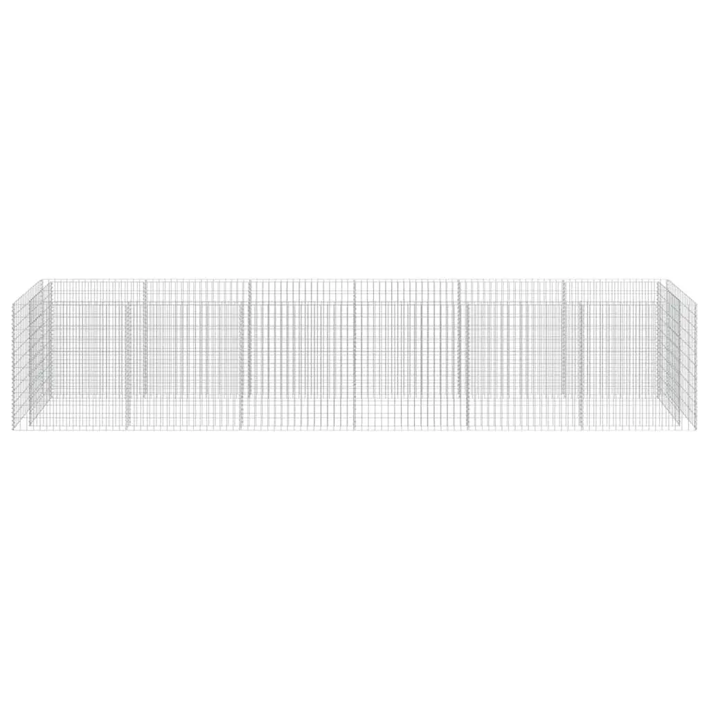 Gabion Raised Bed Silver 540x90x100 cm Galvanised Steel Construction