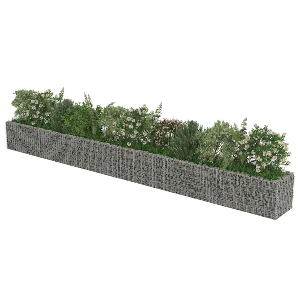 Gabion Raised Garden Bed Planter Box Silver 540x50x50 cm Welded Mesh Grid Construction