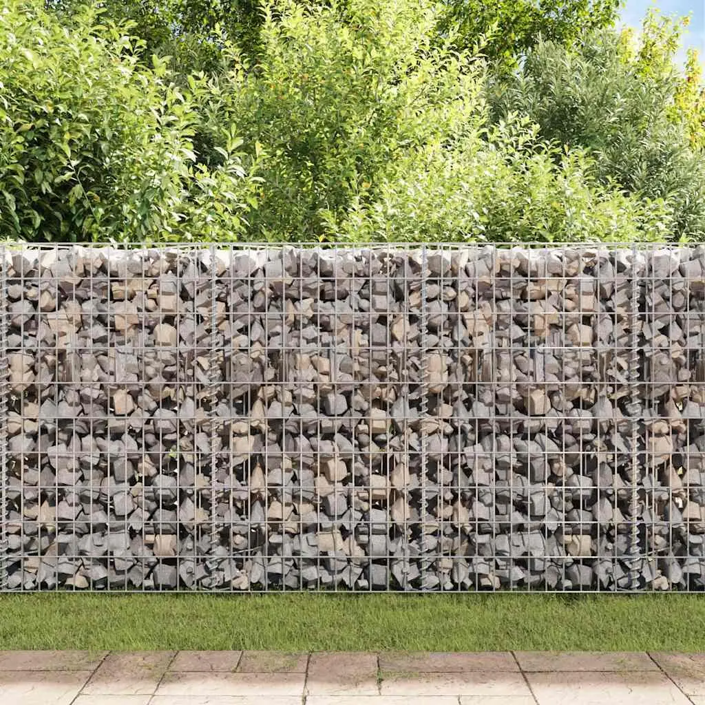 Gabion Wall Fence Panel Galvanised Steel Retaining Barrier Garden 450x30x100cm
