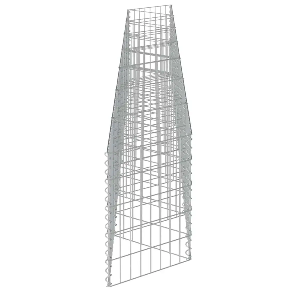 Gabion Wall Fence Panel Silver 450x30x50cm Retaining Raised Garden Bed Planter
