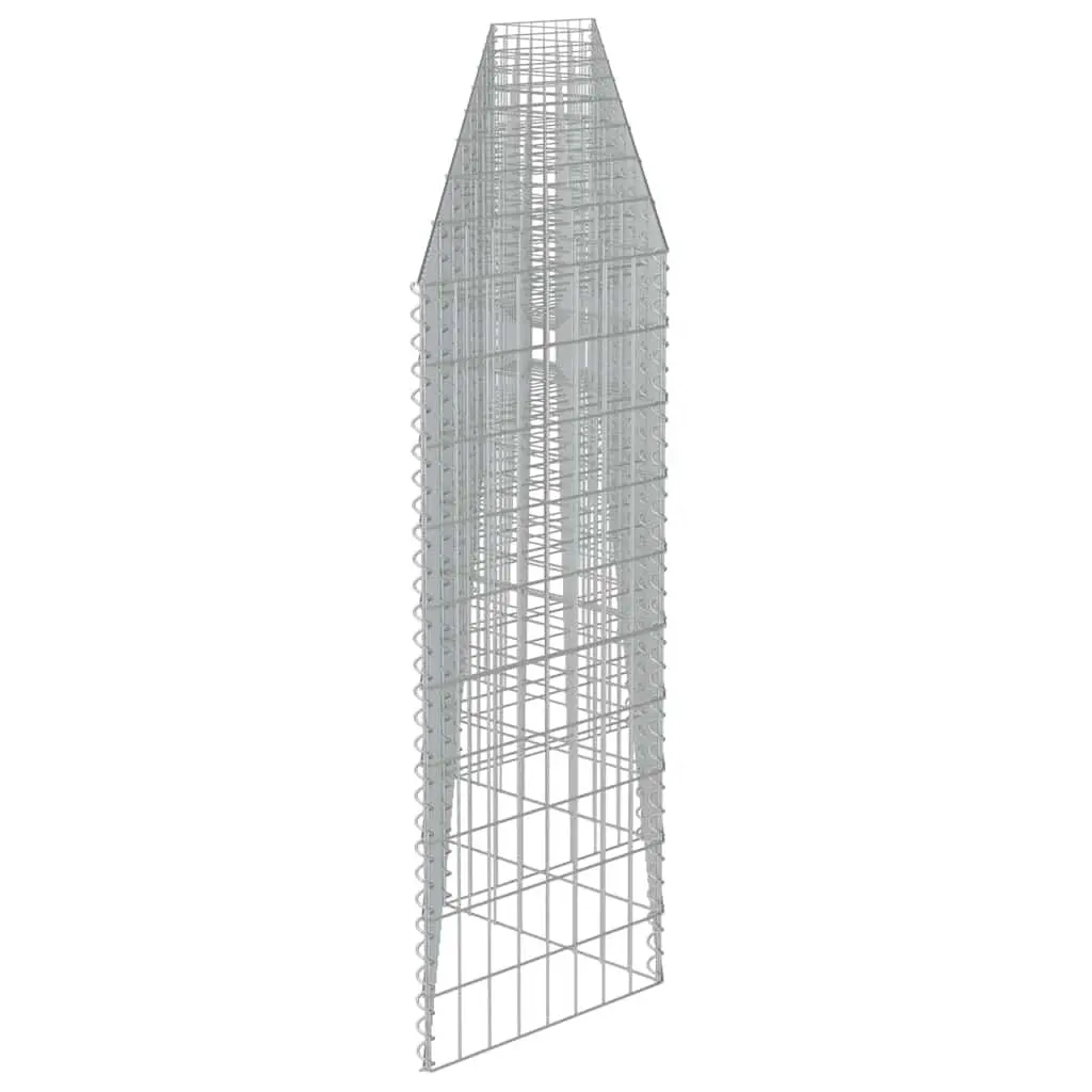 Gabion Wall Panel Silver Galvanised Steel 630 x 30 x 100 cm Dual Purpose Retaining Wall and Raised Garden Bed Planter
