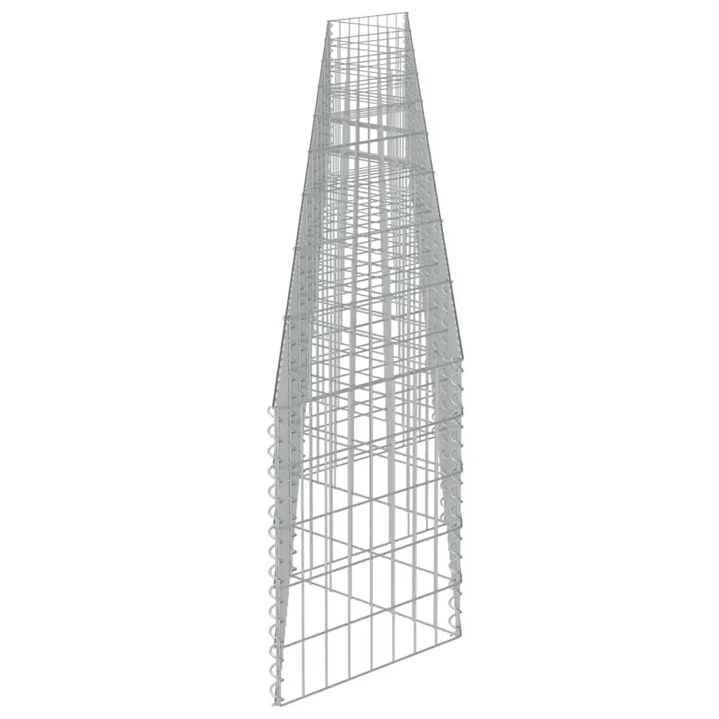 Gabion Wall Fence Panel Silver 630x30x50cm Dual-purpose Retaining Wall and Raised Garden Planter
