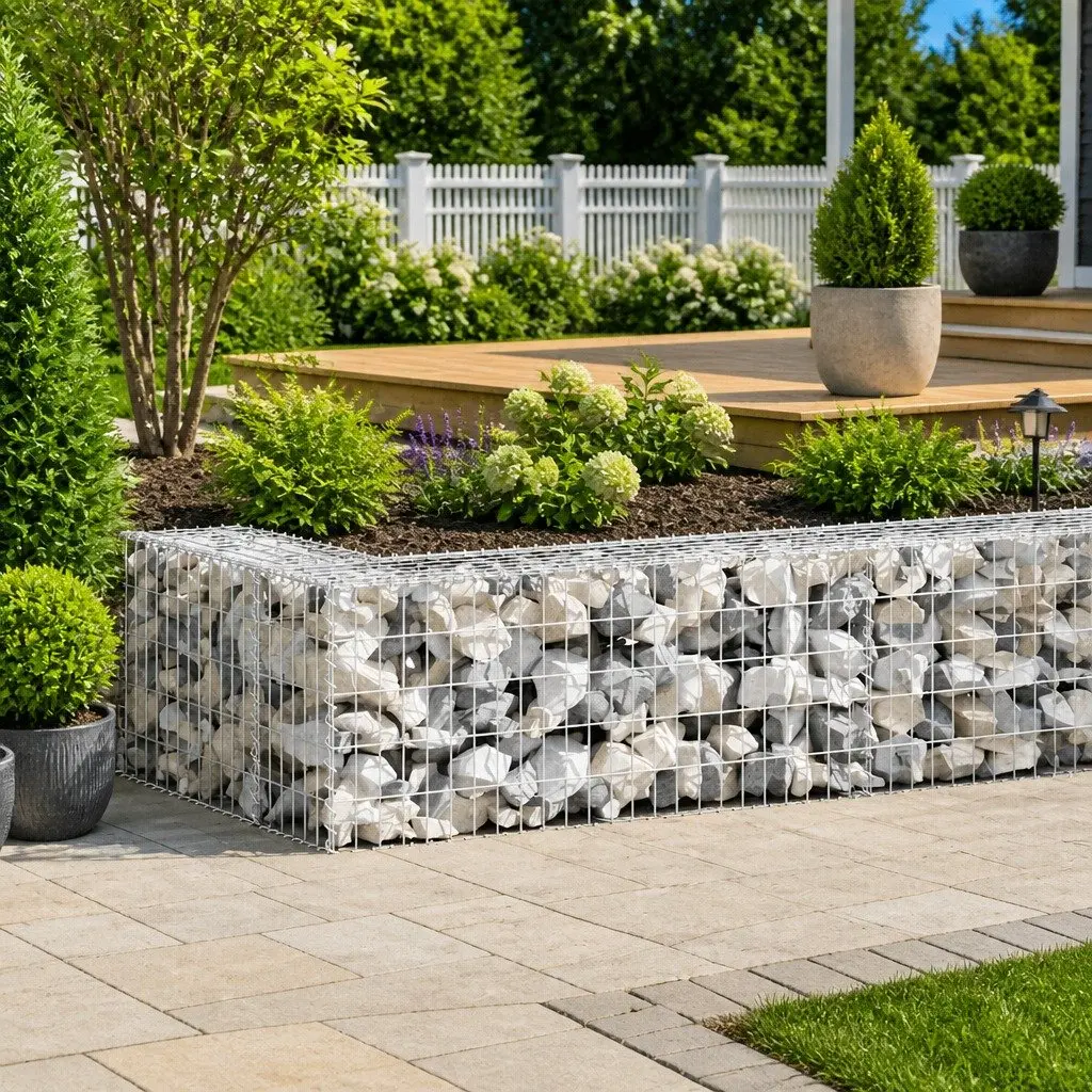Gabion Wall Panel Silver 600 x 30 x 50 cm Galvanised Steel Retaining Barrier