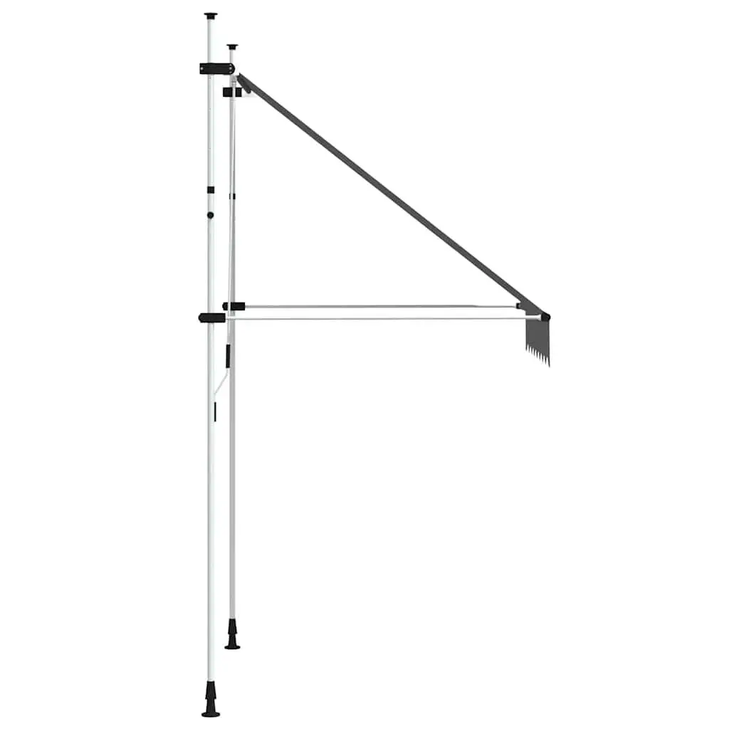 Manual Retractable Awning Anthracite 150cm Water Repellent UV Resistant Steel Frame