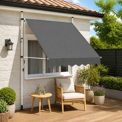 Compact and Functional 200cm Manual Retractable Awning