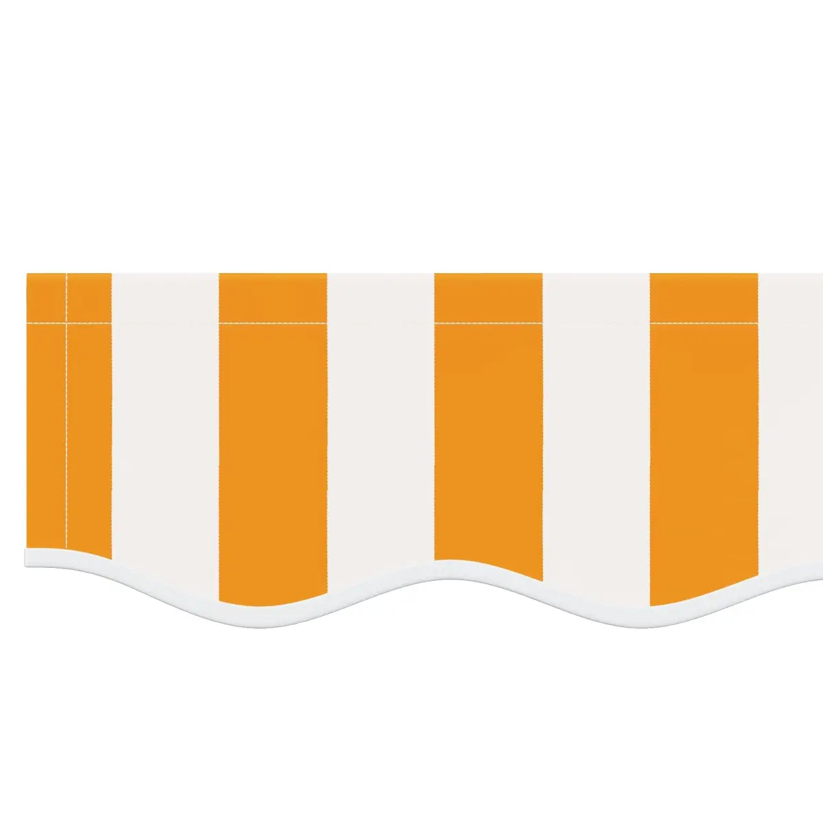 Awning Replacement Fabric Orange White 4.5x3m UV Resistant Polyester Canvas Shade Top