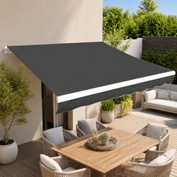Anthracite Grey Awning Replacement Fabric 3.5x2.5 m
