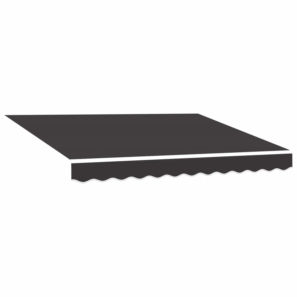 Awning Replacement Fabric Anthracite Grey 3.5x2.5 m UV Resistant Polyester
