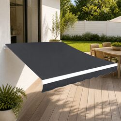 Concise Grey Awning Replacement Fabric 5x3 m Outdoor Use