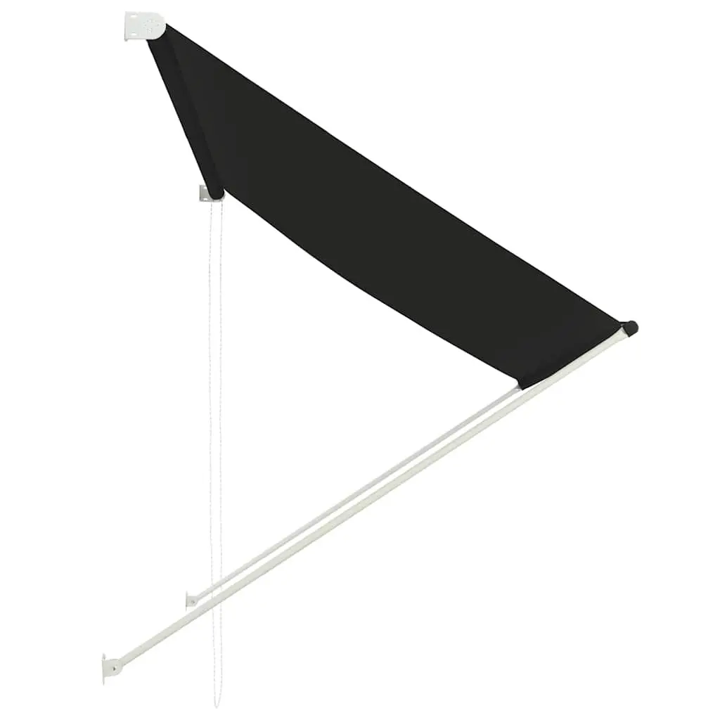 Retractable Awning Anthracite 200x150cm Water UV Weather Resistant Fabric Canopy
