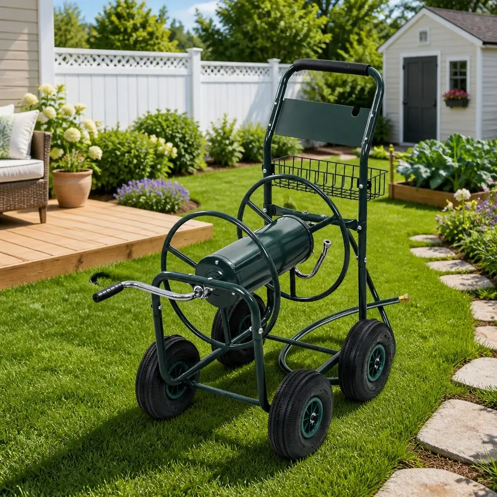 Garden Hose Trolley with 1/2" Connector