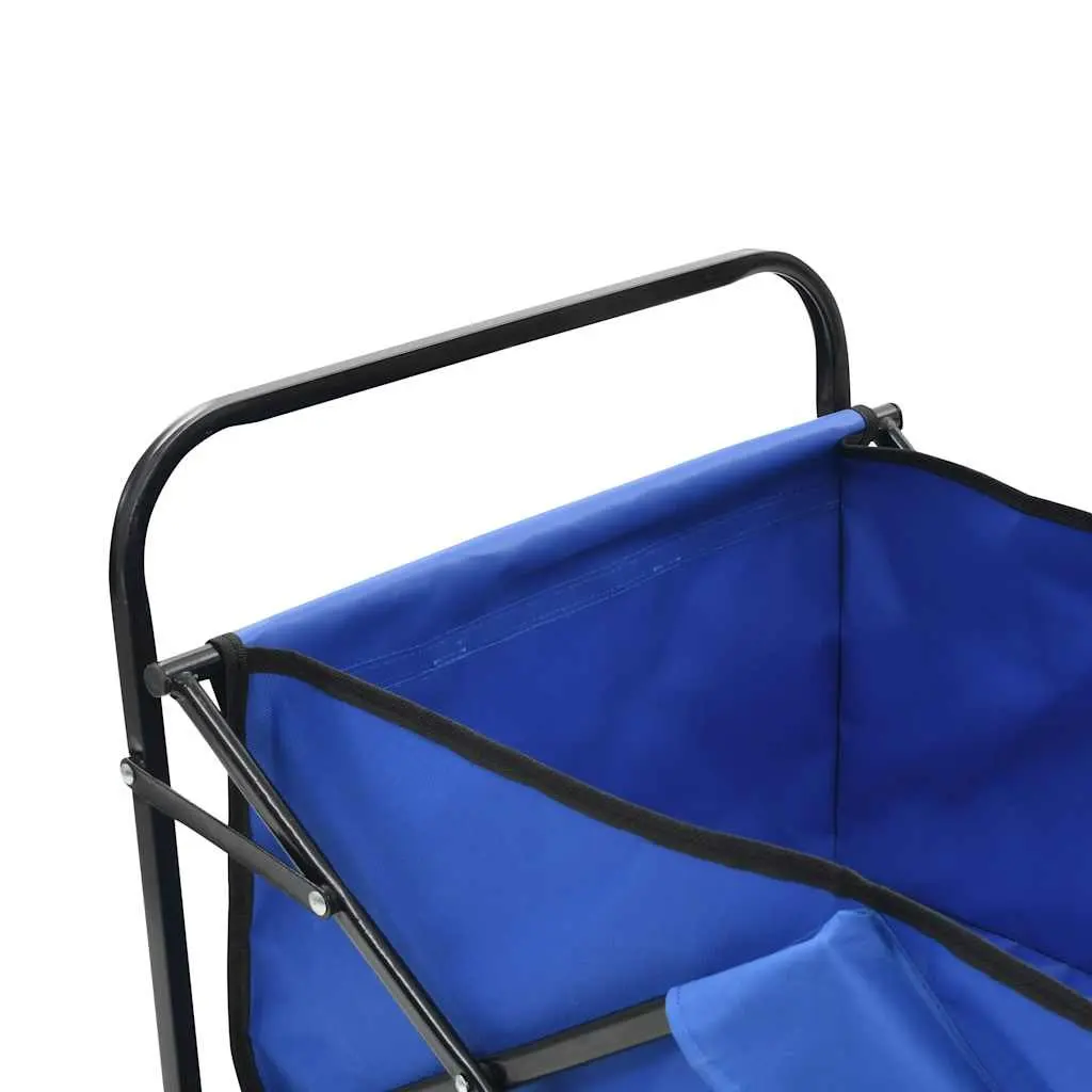 Folding Hand Trolley Red Steel Frame 75kg Load Capacity Padded Handle 360° Rotatable Front Wheels