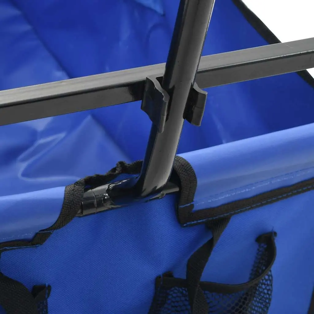 Folding Hand Trolley Red Steel Frame 75kg Load Capacity Padded Handle 360° Rotatable Front Wheels