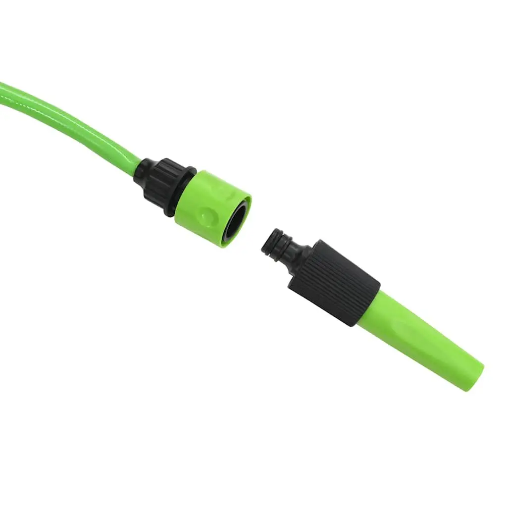 Automatic Retractable Wall Mounted Garden Water Hose Reel Green 10m with Spray Nozzle