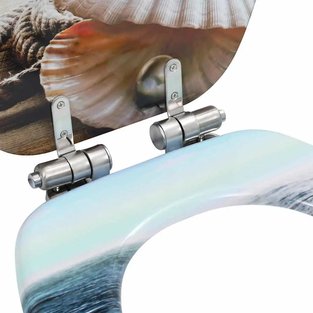 Toilet Seat Multicolour Soft Close Lid Durable Bathroom Fixture