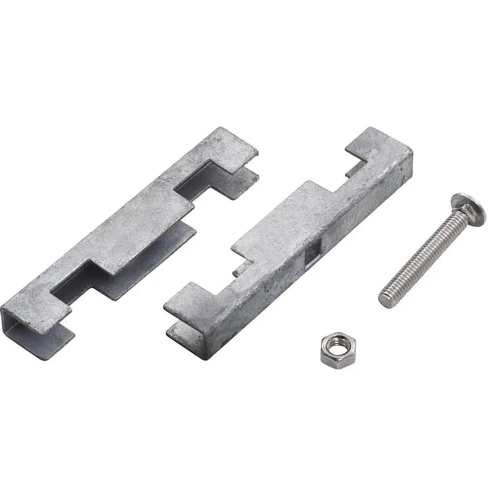 U Mat Connector Silver 50x200 mm Galvanized Steel Joining Hardware 10 Sets