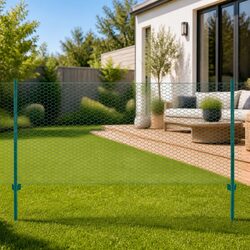 Compact Green Wire Mesh Fence 25x0.75 m