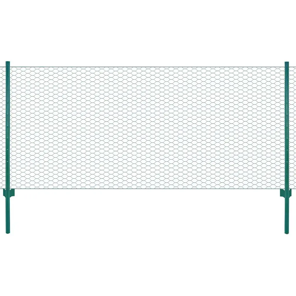 Green Wire Mesh Fence 25x0.75 m