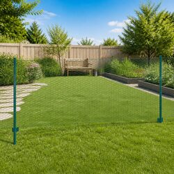 Wire Mesh Fence Panel 25m x 1m Green Garden Fencing Poultry Protection