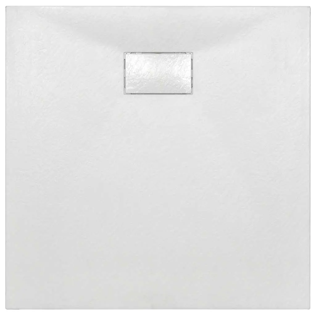 Shower Base Tray White 80x80 cm Low Profile Skid Resistant SMC