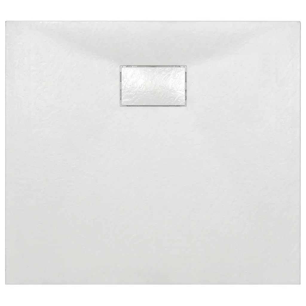 Shower Base Tray White 90x80 cm Low Profile Rectangular Drainage