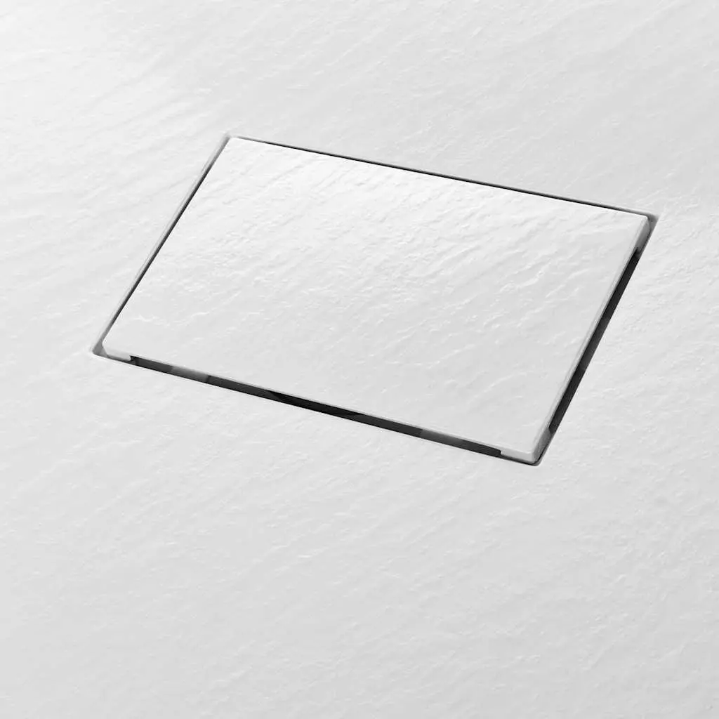 Shower Base Tray White 90x80 cm Low Profile Rectangular Drainage