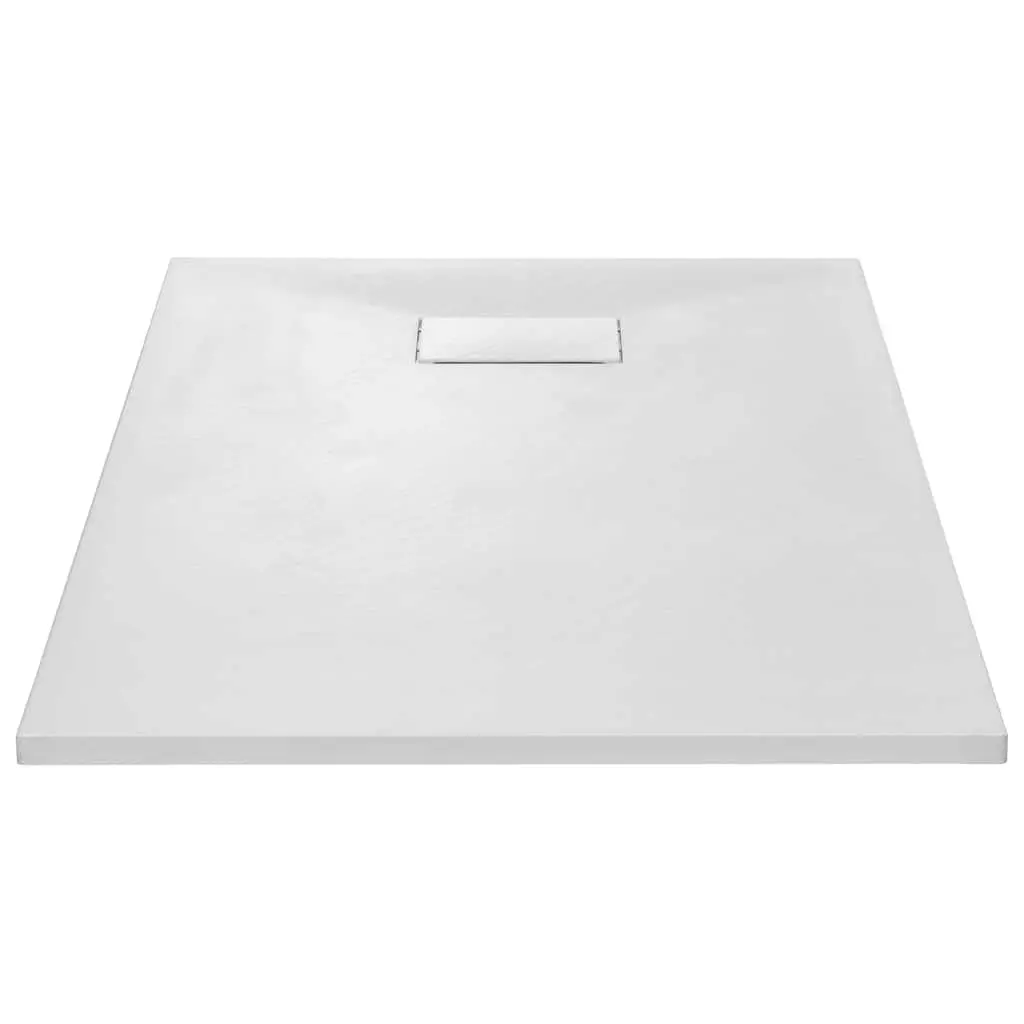 Shower Base Tray White 120x70 cm Low Profile Skid Resistant