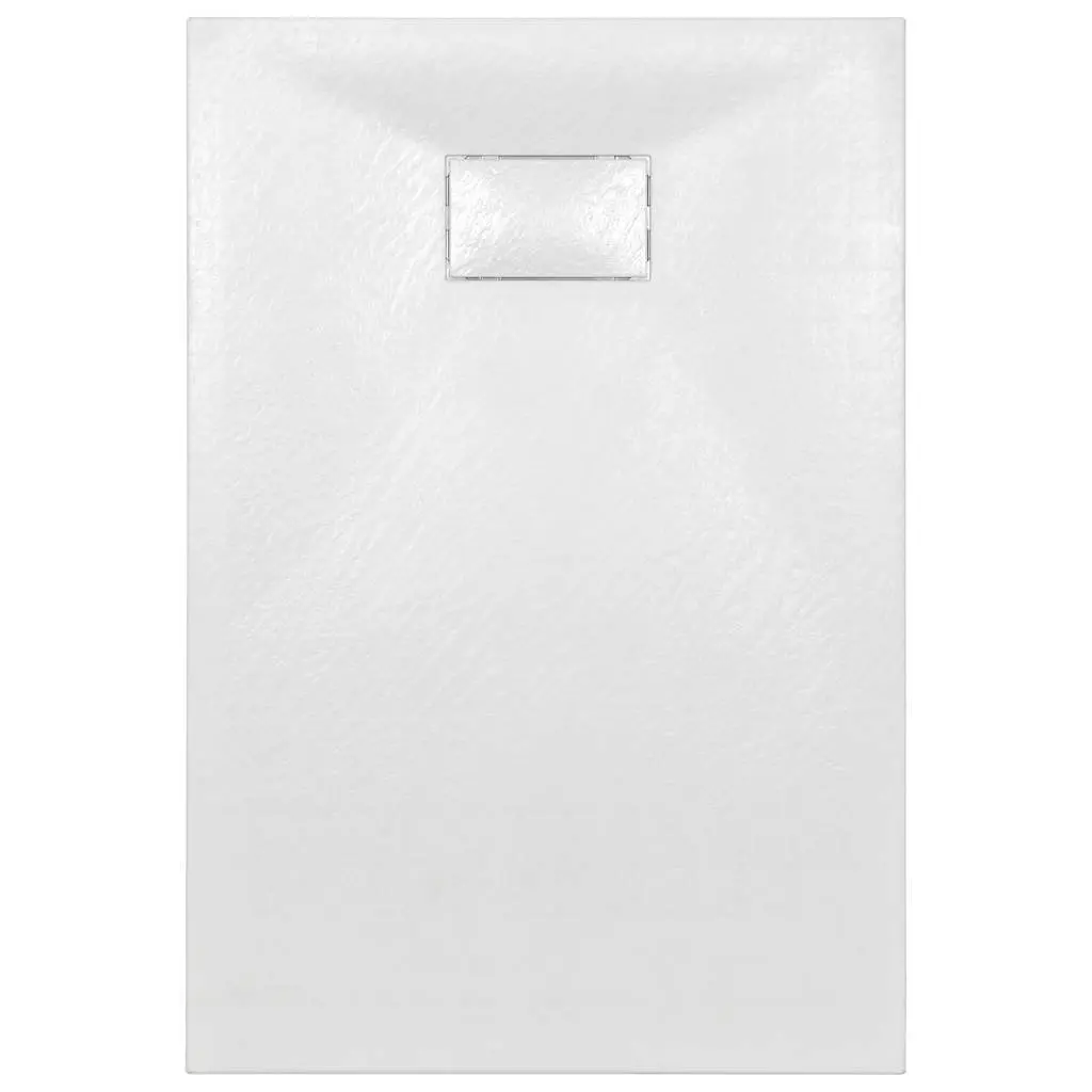 Shower Base Tray White 120x70 cm Low Profile Skid Resistant