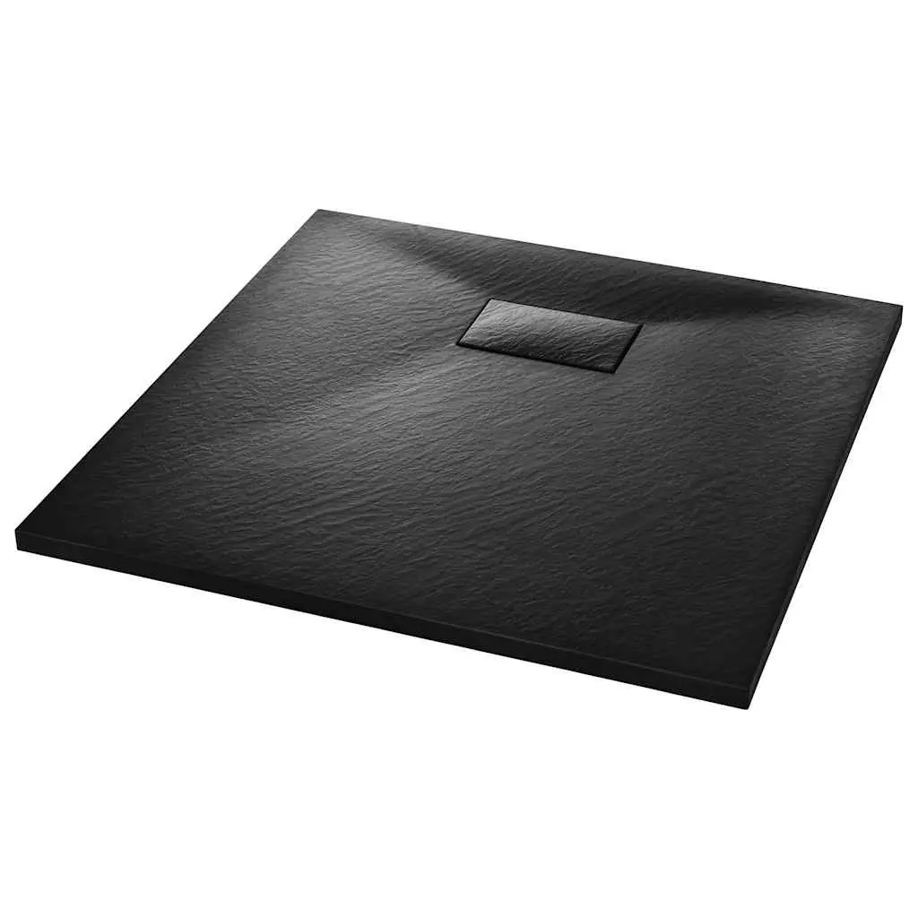 Shower Base Tray 90x90cm Black Low Profile Bathroom Fixture Modern Design