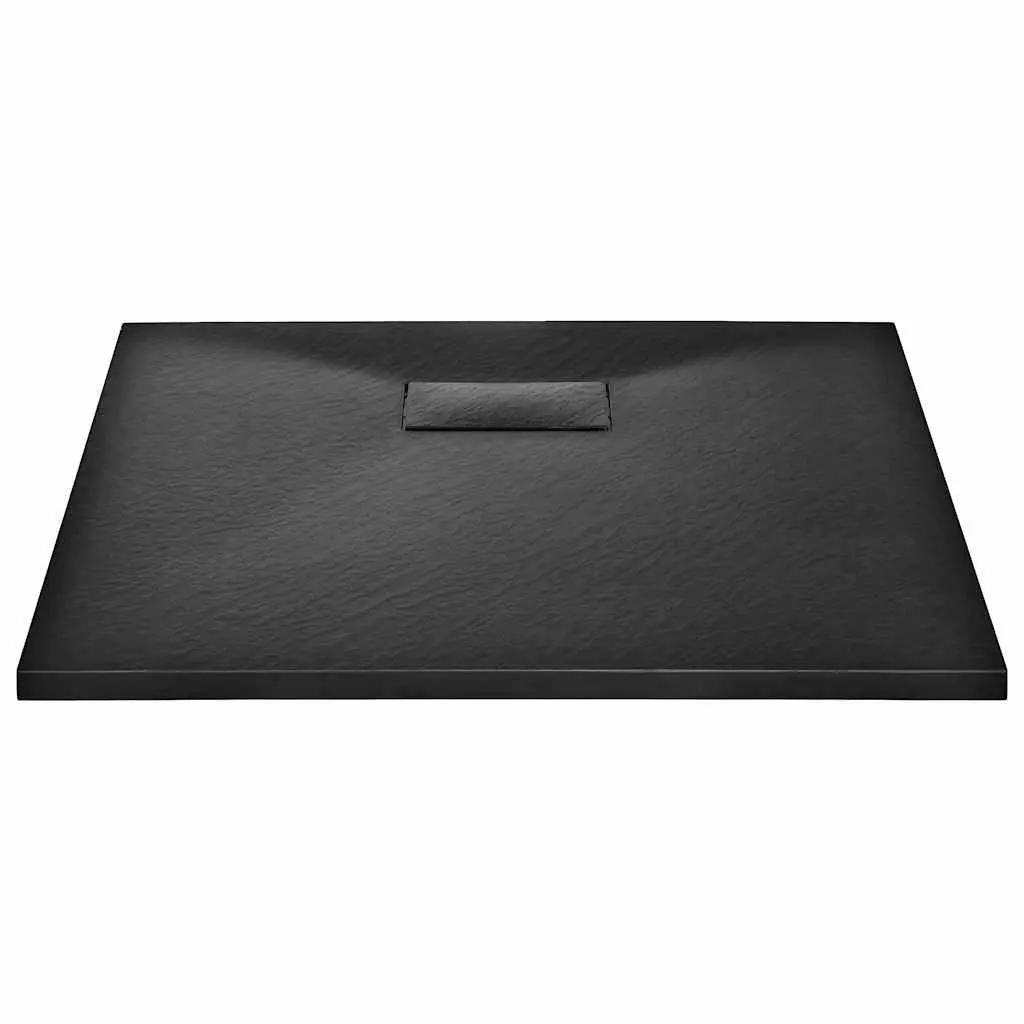 Shower Base Tray 90x90cm Black Low Profile Bathroom Fixture Modern Design