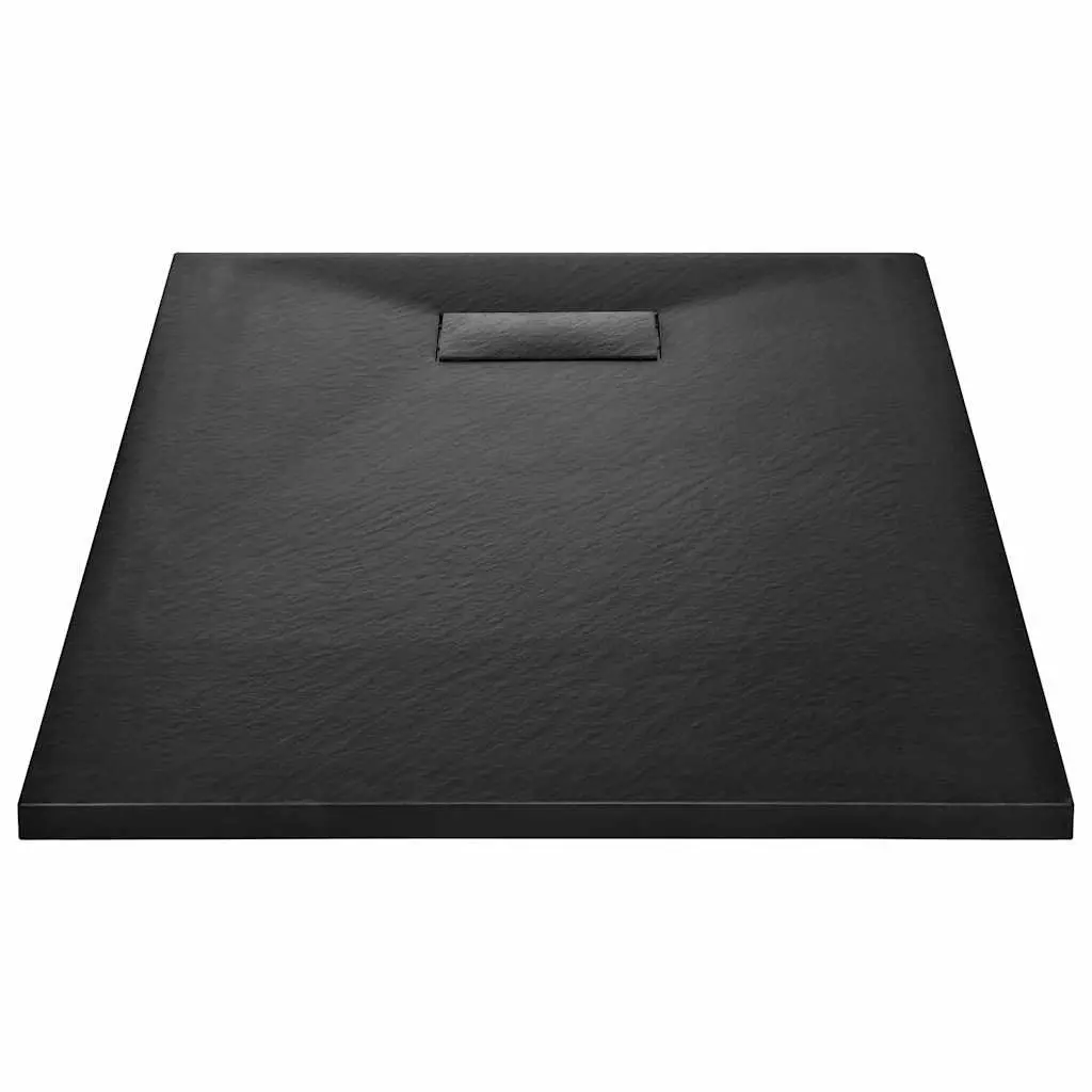 Shower Base Tray Black 100x80 cm Low Profile Skid Resistant