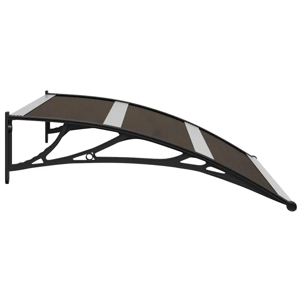 Door Canopy Black 120x75cm Outdoor Shelter for Entrance and Window Protection