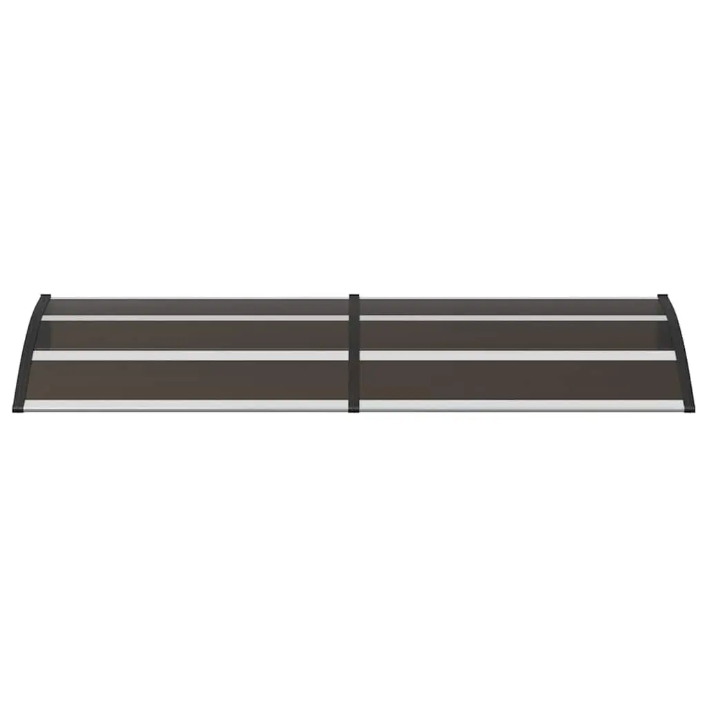 Polycarbonate Door Canopy Black 200x75cm Awning Shelter for Window and Porch