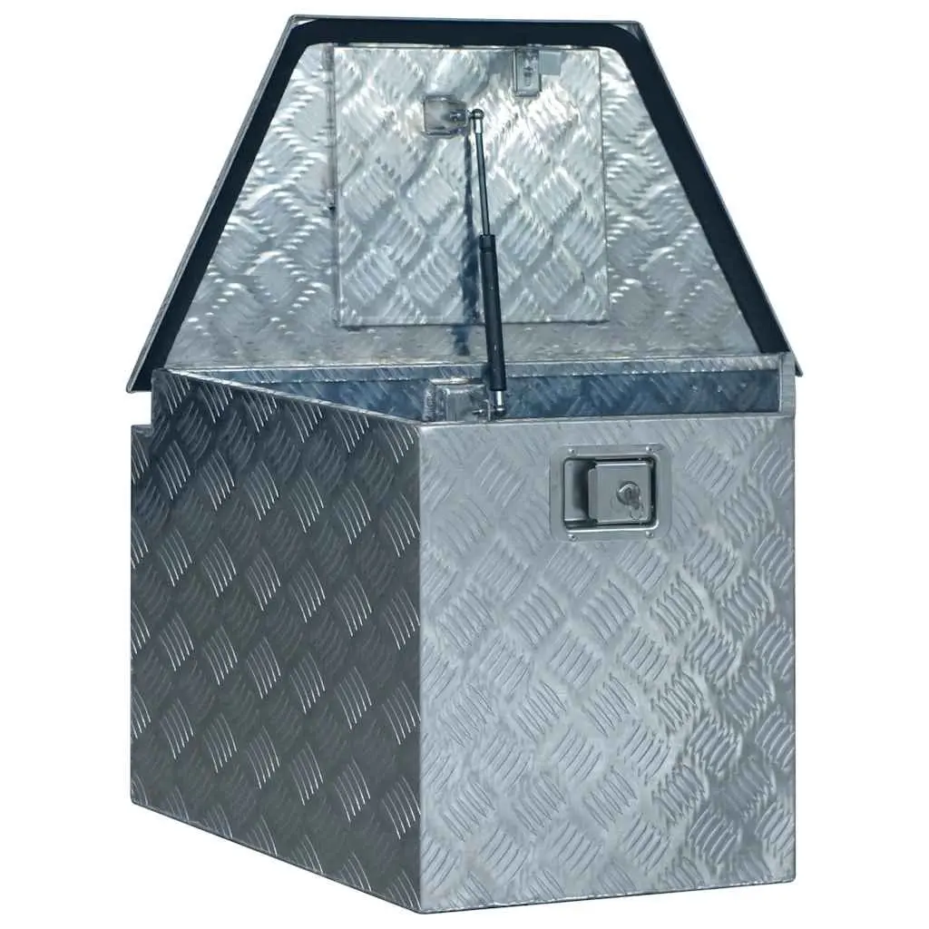 Aluminium Storage Box Silver 737x410x460 mm Compact Portable Tool Organiser