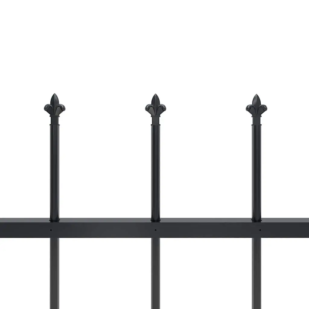 Garden Fence Panel with Spear Top Steel Posts 181x150 cm Decorative Outdoor