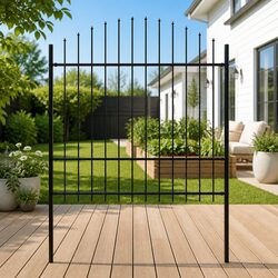 Steel Garden Fence Panel: Durable and Low Maintenance 170x175cm