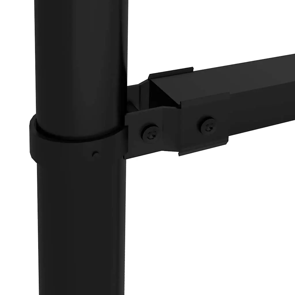 Garden Fence Panel Black 170x175cm Steel Spear Top Outdoor Perimeter Barrier