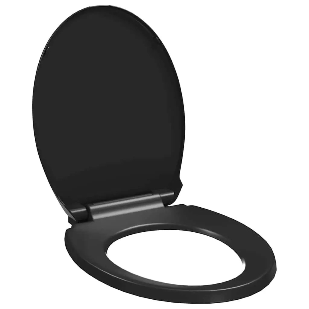 Toilet Seat Black Standard Bowl Soft Close Quick Release