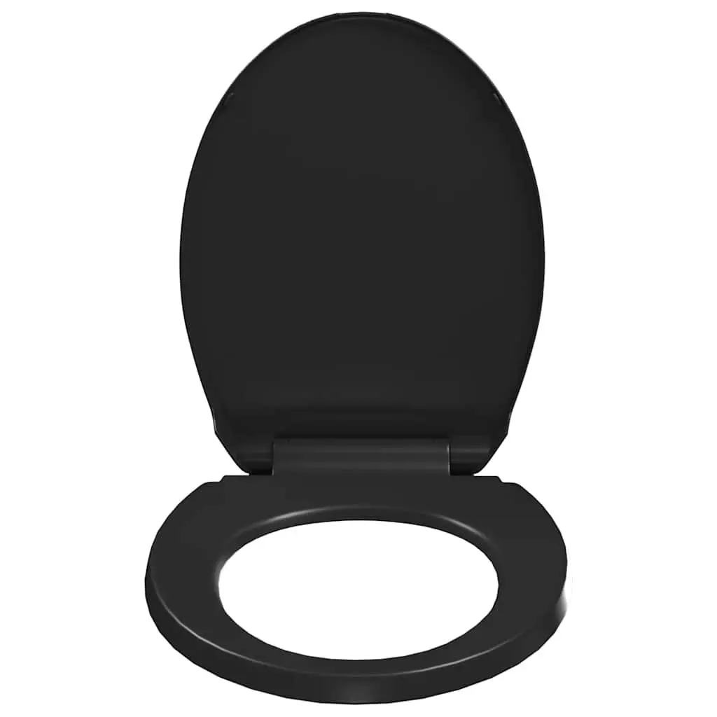 Toilet Seat Black Standard Bowl Soft Close Quick Release