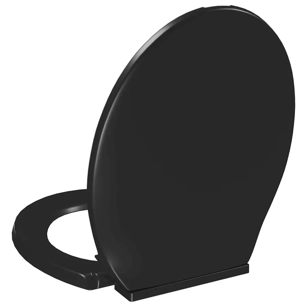 Toilet Seat Black Standard Bowl Soft Close Quick Release