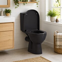 Black Soft-Close Toilet Seat: Clean and Convenient