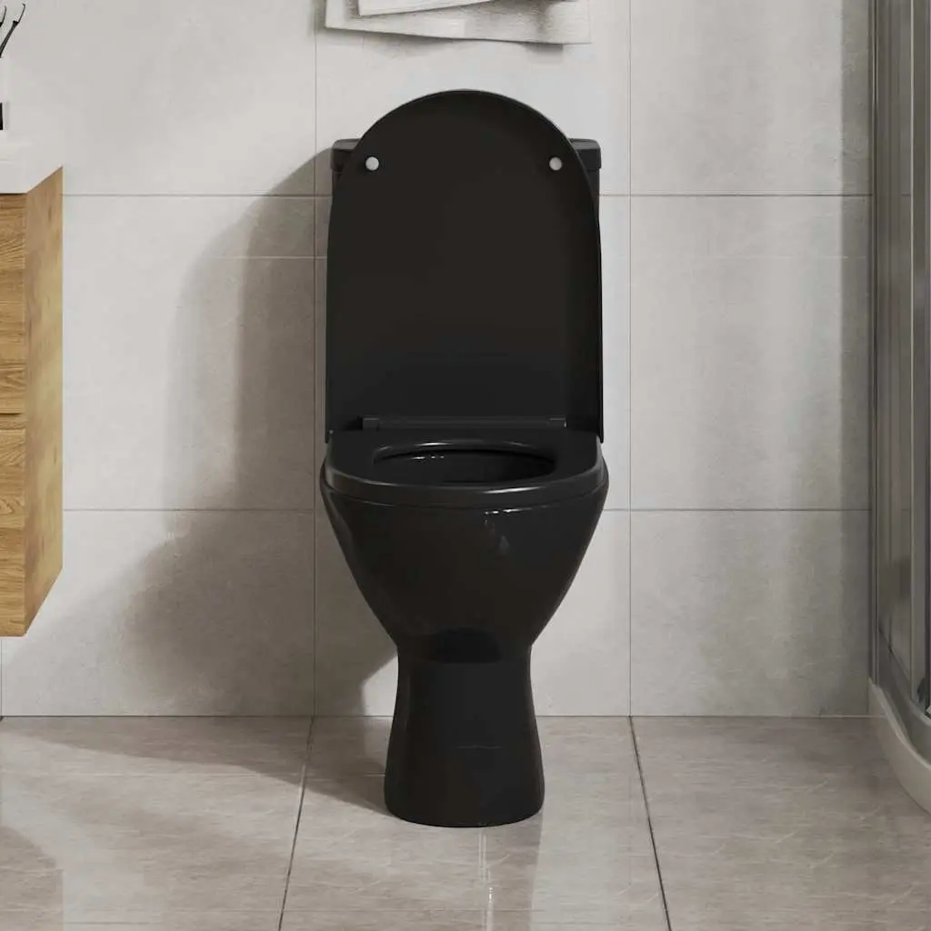 Soft-close Toilet Seat Quick-release Design Black Standard Bowl Bathroom