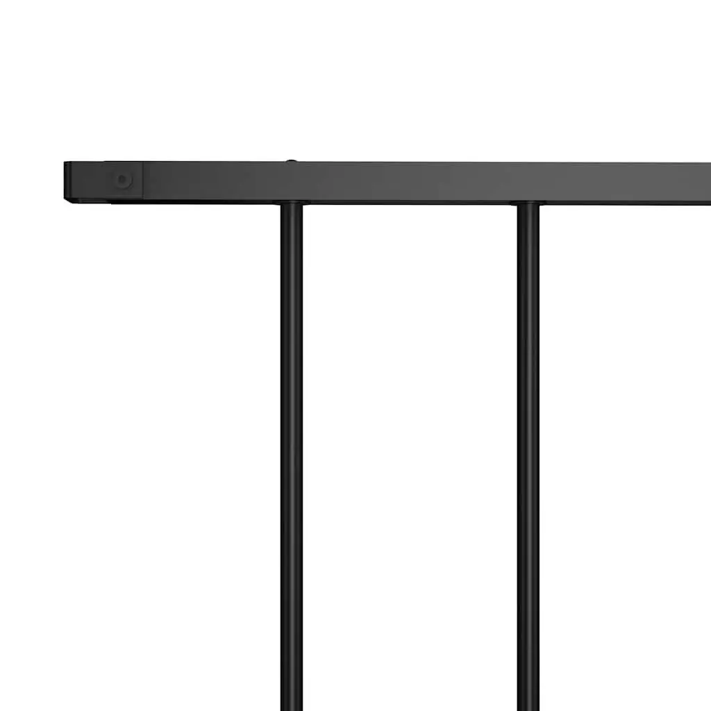 Steel Fence Panel Black 1.7 x 1 m Weather Resistant Outdoor Garden Barrier